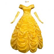 CosFantasy Princess Belle Cosplay Costume Ball Gown Fancy Dress mp002019