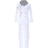 Cos-Love Danganronpa Cosplay V3 Ouma Kokichi Cosplay Costume White Uniform Halloween Fancy Dress Outfit Full Set