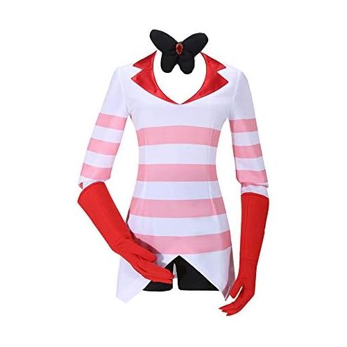  할로윈 용품Cos-Love Hazbin Hotel Angel Dust Cosplay Costume Sweatshirt Shirt Outfit Halloween Christmas Dress Up for Women Men