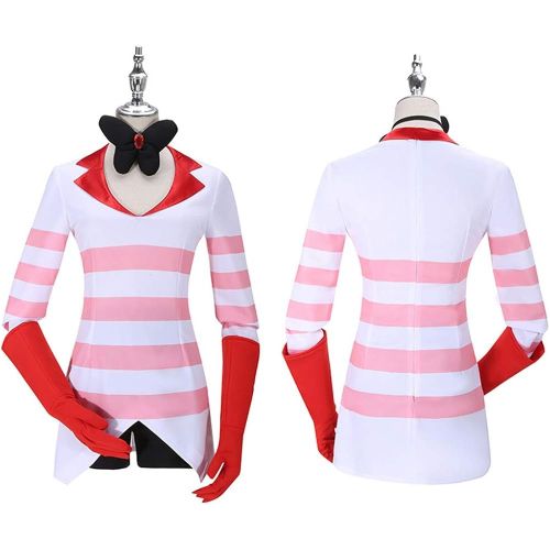  할로윈 용품Cos-Love Hazbin Hotel Angel Dust Cosplay Costume Sweatshirt Shirt Outfit Halloween Christmas Dress Up for Women Men