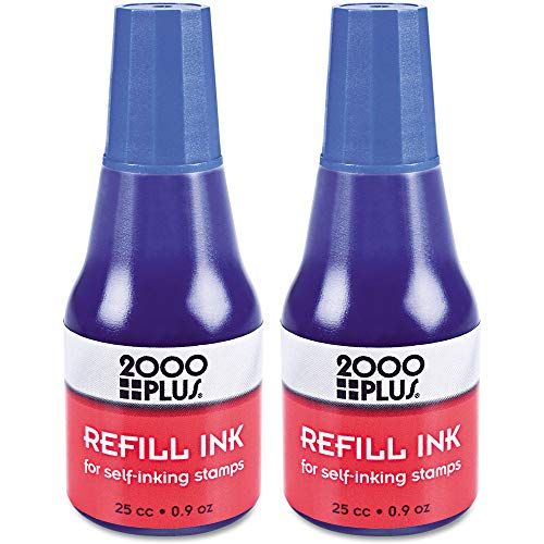  Cosco Refill Ink for Stamps Pads, 20ml Squeeze Bottle, Blue 032961 / COS032961 (2 pk) by Cosco