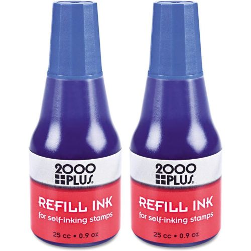  Cosco Refill Ink for Stamps Pads, 20ml Squeeze Bottle, Blue 032961 / COS032961 (2 pk) by Cosco