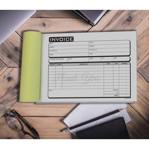  Cosco Service Invoice Form Book with Slip, Business, 5 3/8 x 8 1/2, 2-Part Carbonless, 50 Sets (074009)