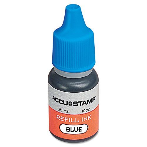  Cosco 090682 Accu-Stamp Gel Ink Refill Blue 0.35 Oz Bottle