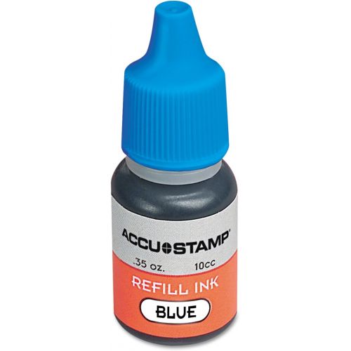  Cosco 090682 Accu-Stamp Gel Ink Refill Blue 0.35 Oz Bottle