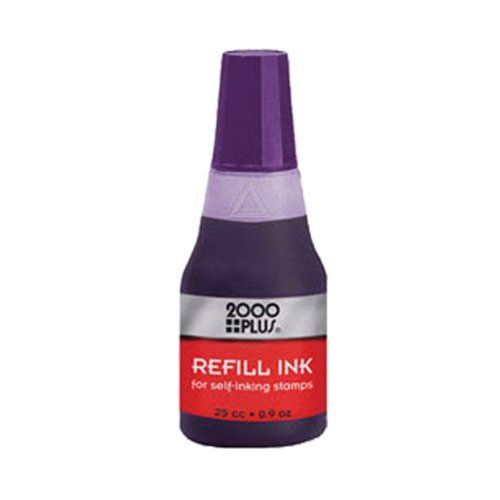  Purple Water Based Re-Fill Ink for Cosco 2000 Plus Self-Inking Stamp Refill 25cc`