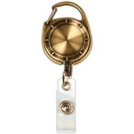 Cosco MyID Carabiner Reel for ID Badge Holders, Key Cards and ID Cards, Brass Style (075010)