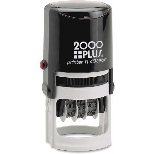  COSCO 2000 Plus Self-Inking Date and Time Stamp - Date & Time Stamp - Red, Blue