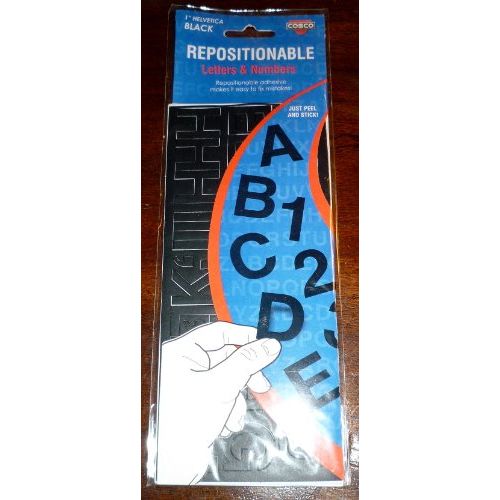 Cosco Repositionable Letters & Numbers
