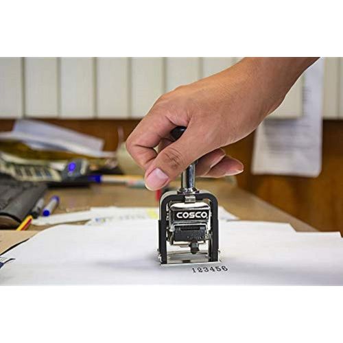  Cosco Automatic Numbering Machine, 6-Digits, 8 Modes, Black Ink (026138)