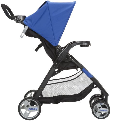  Cosco Simple Fold Travel System with Light and Comfy 22 Infant Car Seat, Sapphire