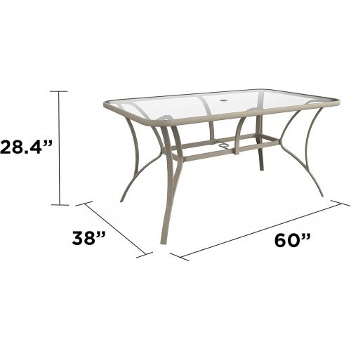  Cosco Outdoor Living 88646BGPE Paloma Dining Table, 50in x 28in