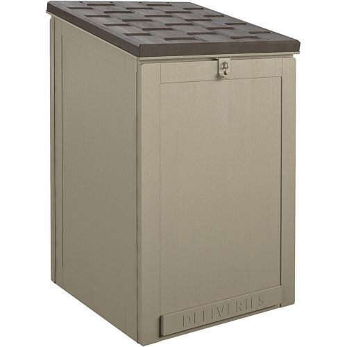  Cosco Outdoor Living 88333BTN1E, Large Lockable Package Delivery and Storage Box, 6.3 Cubic feet, Tan BoxGuard