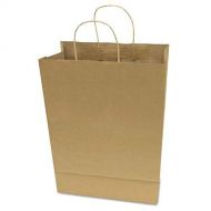 COSCO Products - COSCO - Premium Large Brown Paper Shopping Bag 17h x 12w, 50/Box - Sold As 1 Box - Made of paper. - Environmentally friendly. - Durable. - Reinforced gusset (botto