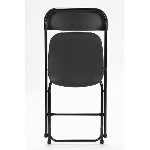  CoscoProducts ZOWN Commercial 300 lb. Use Rate Heavy Duty, Injection Mold Banquet Folding Chair with Comfortable Contoured Back, Black, 8 Pack