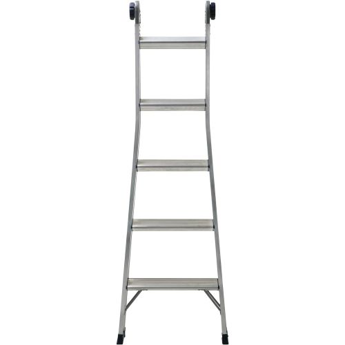  CoscoProducts COSCO 2-in-1 Step and Extension Ladder, Tall Reach, Aluminum