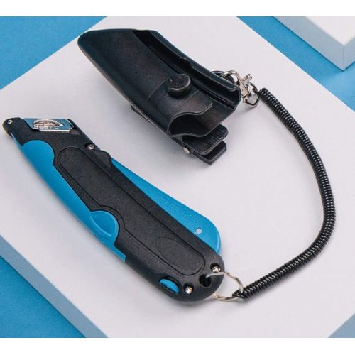  CoscoProducts COSCO 091524 Box Cutter Knife w/Shielded Blade, Black/Blue