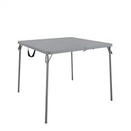 CoscoProducts COSCO XL 38.5 Half Card w/Handle Indoor & Outdoor, Portable, Wheelchair Accessible, Camping, Tailgating, & Crafting Folding Table, Gray