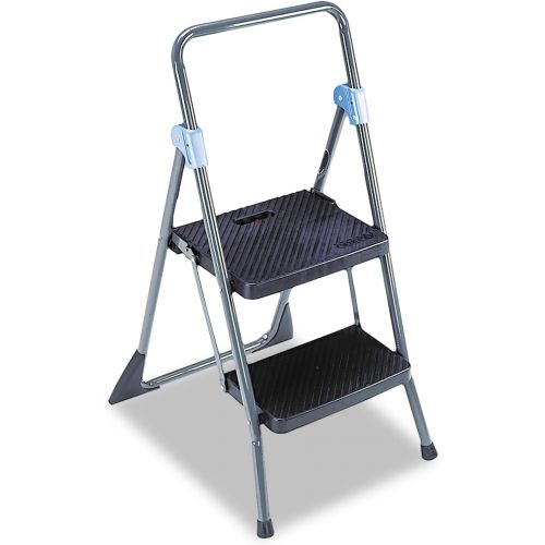  CoscoProducts Cosco 11829GGB Commercial Steel Folding Step Stool, 2-Step, Gray