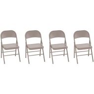 CoscoProducts COSCO Steel Folding, Tan, 4-Pack Chair,