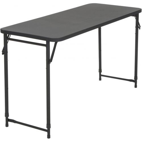  CoscoProducts Cosco 20 x 48 Adjustable Height PVC Top, Black Table