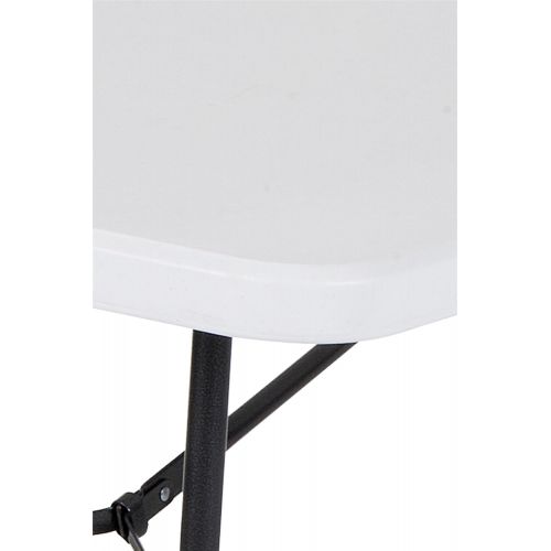  CoscoProducts COSCO Deluxe 8 foot x 30 inch Fold-in-Half Blow Molded Folding Table, White