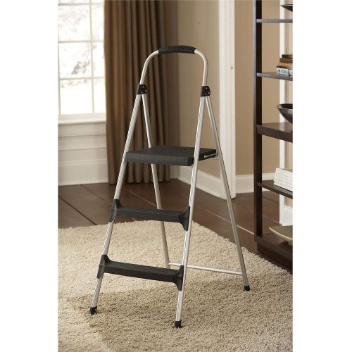  CoscoProducts Cosco 3-Step Lightweight Secure & Stable Folding Stool with Rubber Hand Grip