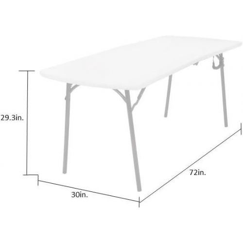  Cosco Products Diamond Series 300 lb. Weight Capacity Folding Table, 6 X 30, White