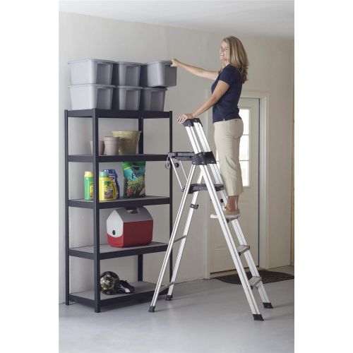  CoscoProducts COSCO 2061AABLKE Signature Series Step Ladder, 6ft, Steel