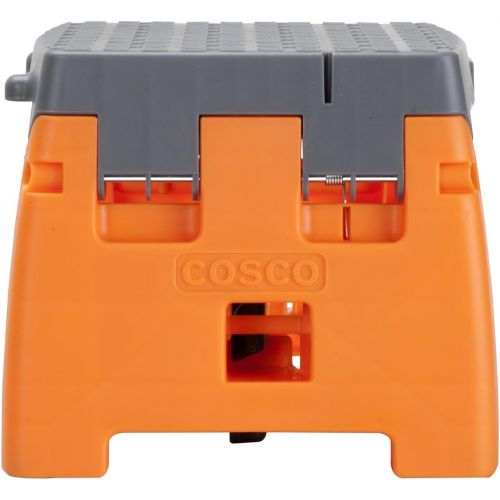  CoscoProducts COSCO 1 Step Molded Folding Step Stool, Type 1A, Black, Orange, and Gray