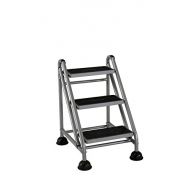 CoscoProducts Cosco 3-Step Rolling Step Ladder, Grey