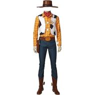 할로윈 용품Cosfunmax Woody Costume Sheriff Halloween Cosplay Uniform Fancy Dress for Adults