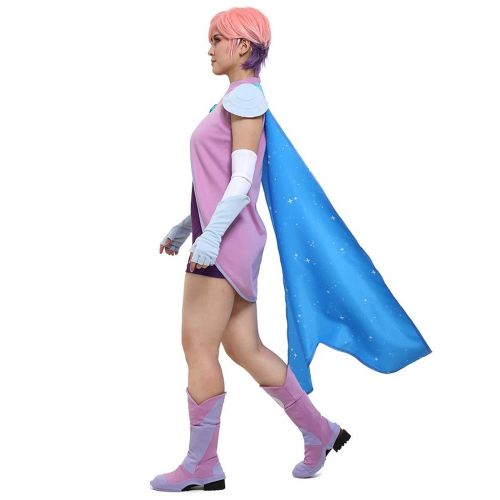  Coskidz Womens Princess Glimmer Cosplay Costume Bodysuit with Cape