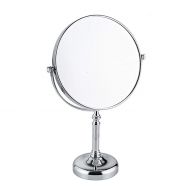 Cosmetic Mirror 6in/8in Makeup Mirror 3X Amplification Chrome 360° Rotatable Double-Sided Table for Beauty Makeup,1,6in