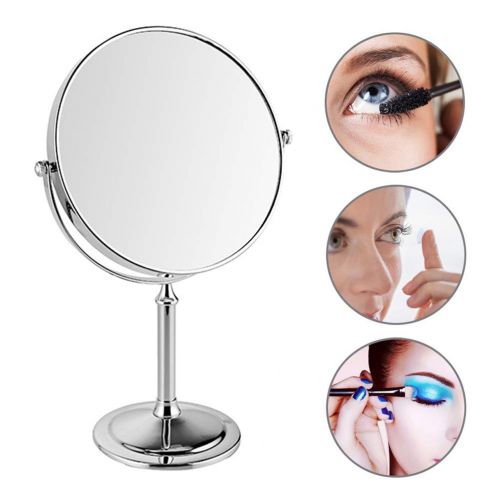  Cosmetic Mirror Desktop Makeup Mirror 3X Enlarge Double-Sided Rotatable Portable HD Makeup Mirror for Bathroom Salon Hotel,6,6in