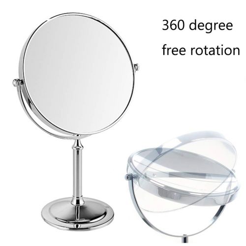  Cosmetic Mirror Desktop Makeup Mirror 3X Enlarge Double-Sided Rotatable Portable HD Makeup Mirror for Bathroom Salon Hotel,6,6in