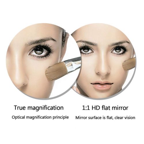  Cosmetic Mirror Desktop Makeup Mirror 3X Enlarge Double-Sided Rotatable Portable HD Makeup Mirror for Bathroom Salon Hotel,6,6in