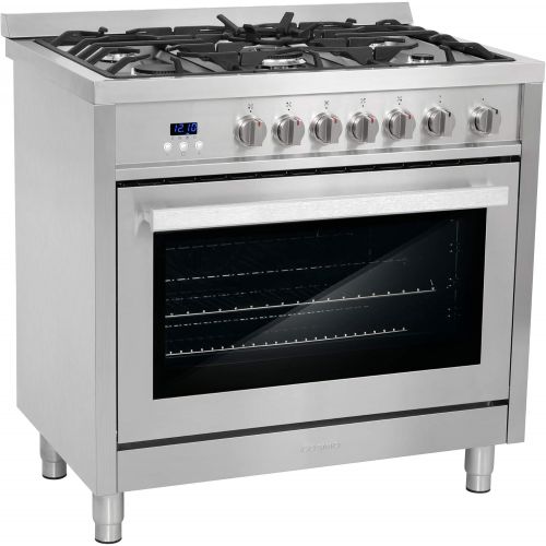  [아마존 핫딜]  [아마존핫딜]Cosmo COS-965AGFC 36 in. 3.8 cu. ft. Single Oven Gas Range with 5 Burner Cooktop and Heavy Duty Cast Iron Grates in Stainless Steel