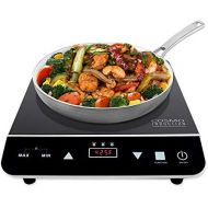 Cosmo Portable Electric Induction Cooktop with Rapid Heating, Sensor LED Display, Safety Lock, Energy Efficient Countertop Stove Single Burner, 1800-Watt, COS-YLIC1