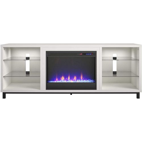  CosmoLiving by Cosmopolitan Westchester Fireplace 65, White TV Stand