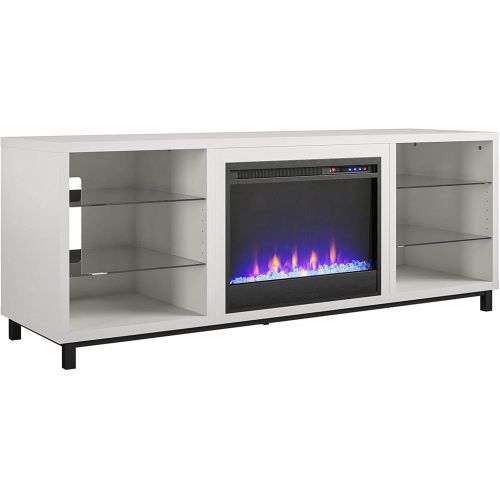  CosmoLiving by Cosmopolitan Westchester Fireplace 65, White TV Stand