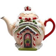 Cosmos 10936 Gifts Santas Village Ceramic Teapot, 7-1/4-Inch