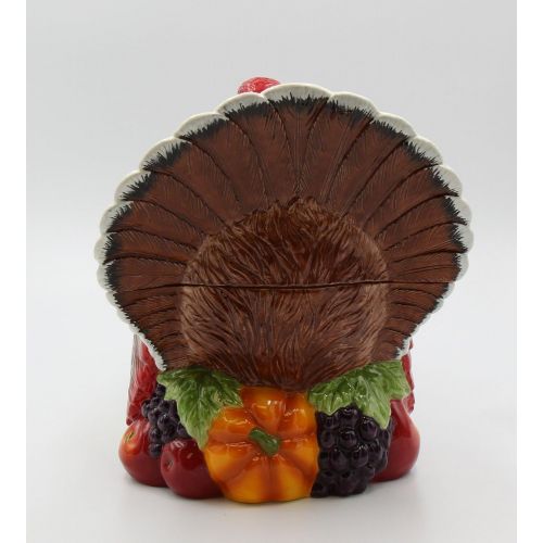  Cosmos 10712 Gifts Turkey Design Ceramic Cookie Jar, 10-38-Inch