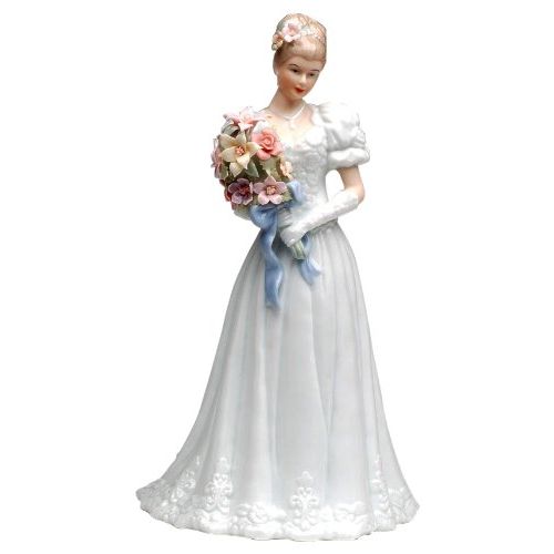  Cosmos 96260 10.25 Bride Cake Topper with Bouquet of Flowers