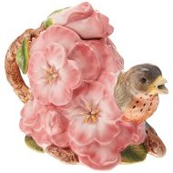 Cosmos Gifts Robin with Flowers Ceramic Teapot, 4-3/4-Inch