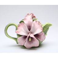 Cosmos Gifts 56646 Pink Orchid Porcelain Teapot