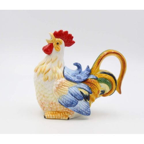  Cosmos Gifts 31984 Rooster Teapot (17 oz), One Size, Yellow