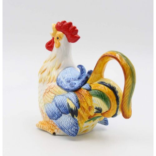  Cosmos Gifts 31984 Rooster Teapot (17 oz), One Size, Yellow