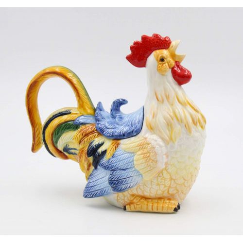  Cosmos Gifts 31984 Rooster Teapot (17 oz), One Size, Yellow