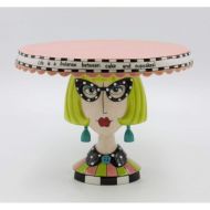 Cosmos Gifts 61800 Dollymama Cake Stand - Lady, One Size, Pink: Kitchen & Dining